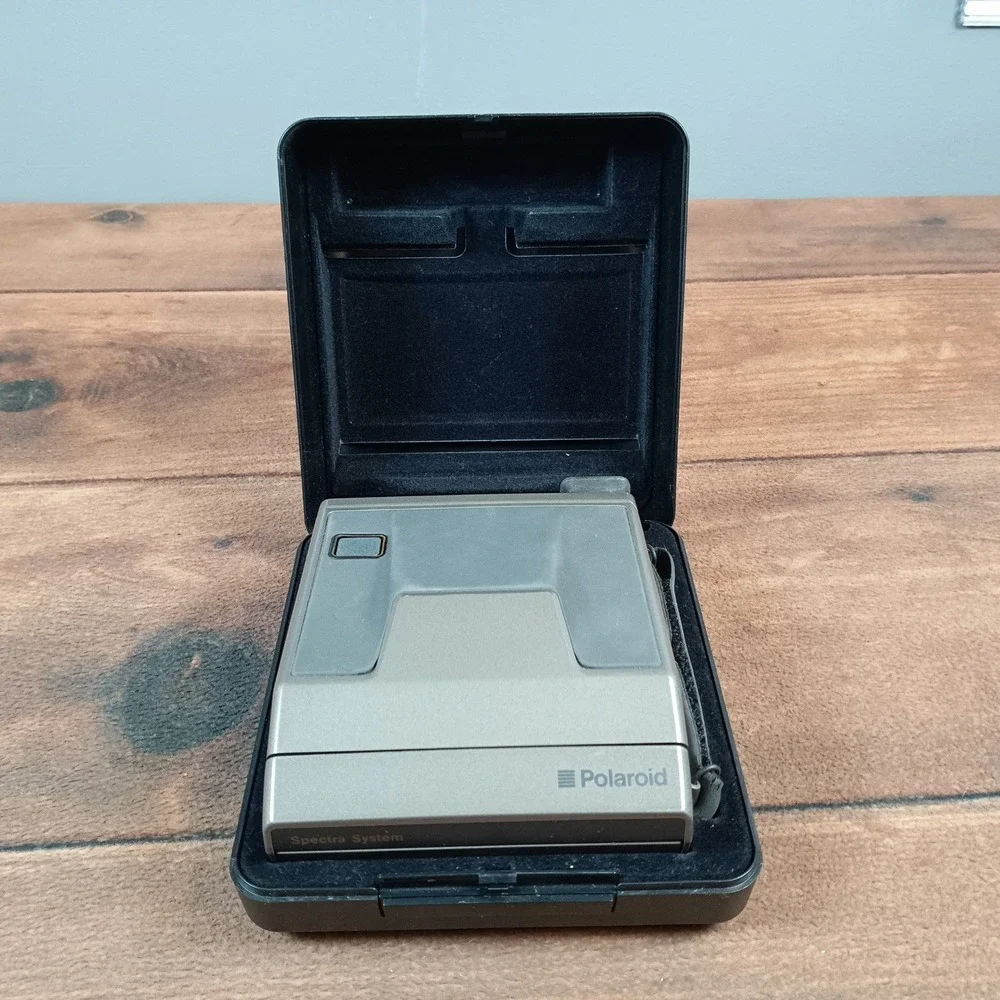 Polaroid Spectra System Camera Gray Good Vintage Bundle with Accessories